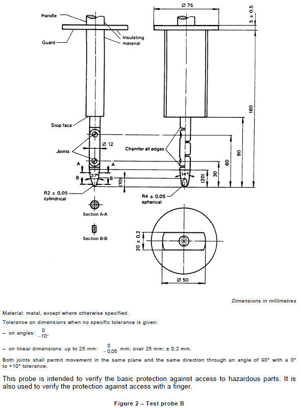 IEC 61032 Test Probe B